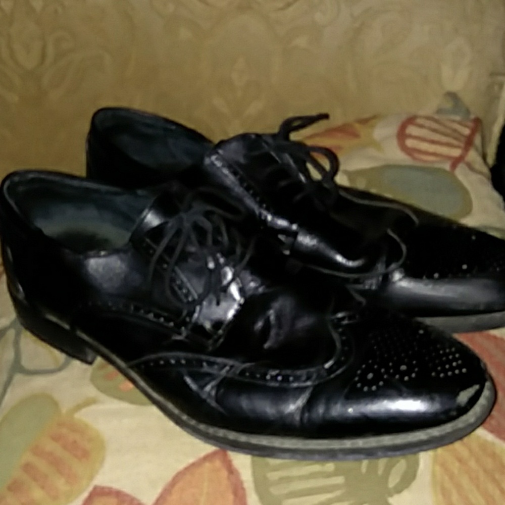 Joseph Abboud black leather shoes